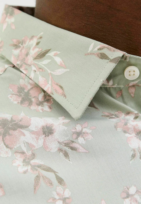 Jack & Jones Men's Aqua Grey Slim Fit Premium Shirt | Jack & Jones In Lebanon