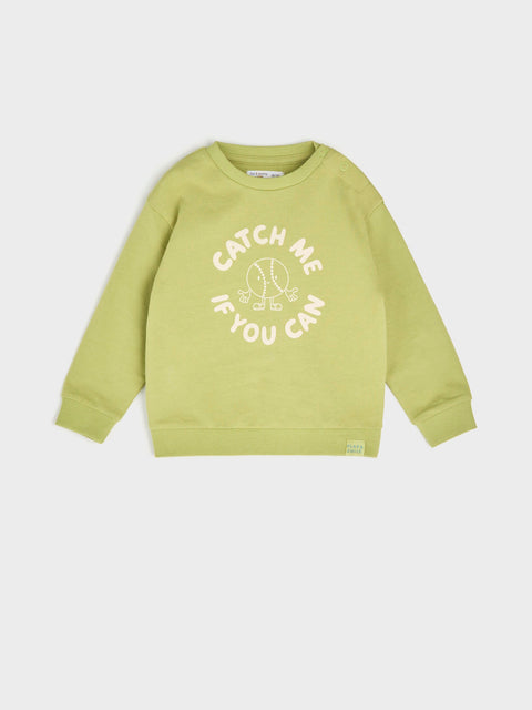 Sinsay Baby Boy's Light Green Printed Long Sleeve Sweatshirt |Sinsay In Lebanon