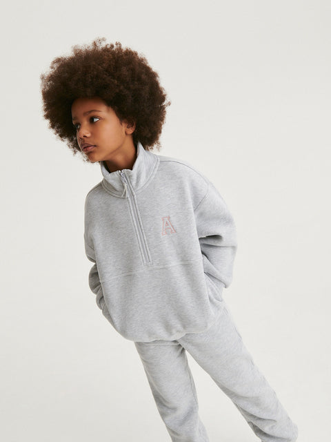 Reserved Girl's Light Grey Sweatshirt With Embroidery Detailing | Reserved In Lebanon