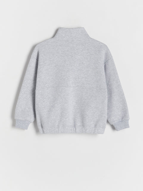 Reserved Girl's Light Grey Sweatshirt With Embroidery Detailing | Reserved In Lebanon