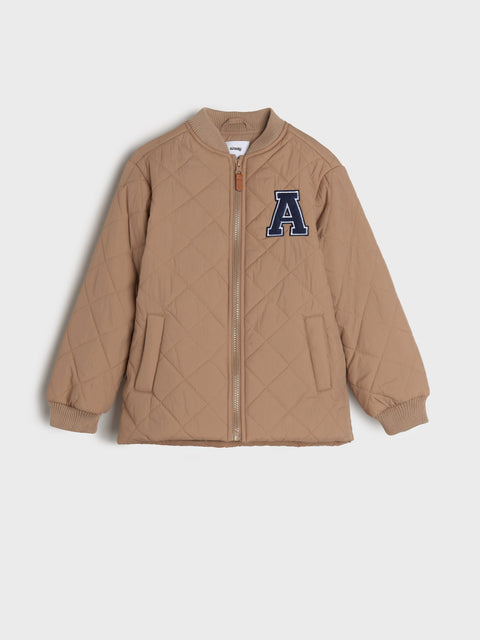 Sinsay Boys' Beige Quilted Varsity Bomber Jacket | Sinsay in Lebanon