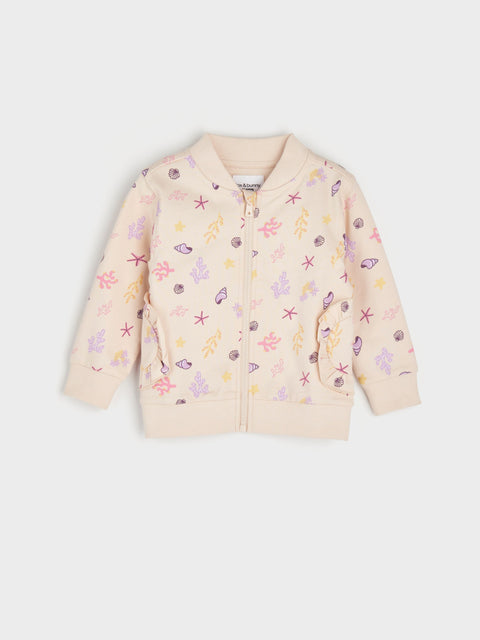 Children's jacket with colorful patterns on a white background