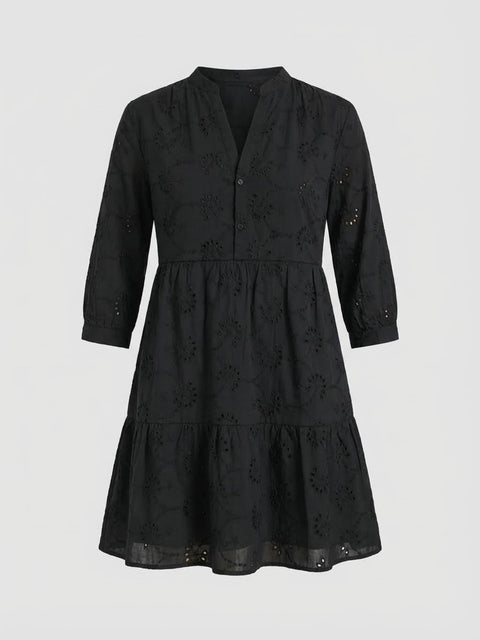 Sinsay Women's Black Openwork Mini Dress  | Sinsay in Lebanon