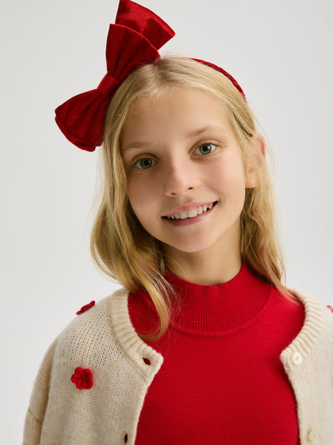 Reserved Girl's Red Bow Hair Band | Reserved In Lebanon