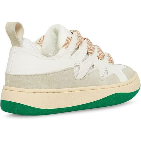 Steve Madden Women's White & Green Double Laced Roaring Sneakers |Steve Madden In Lebanon