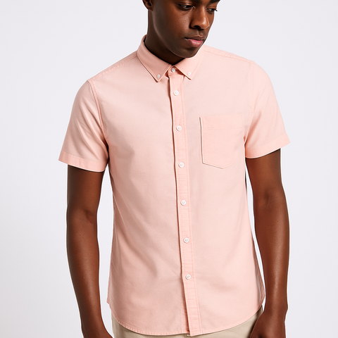Forever 21 Men's Rose Button Down One Pocket Short Sleeve Shirt | Forever 21 In Lebanon