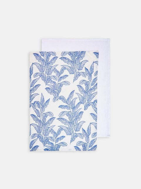 Sinsay White & Blue Pack Of 2 Kitchen Cloths | Sinsay In Lebanon