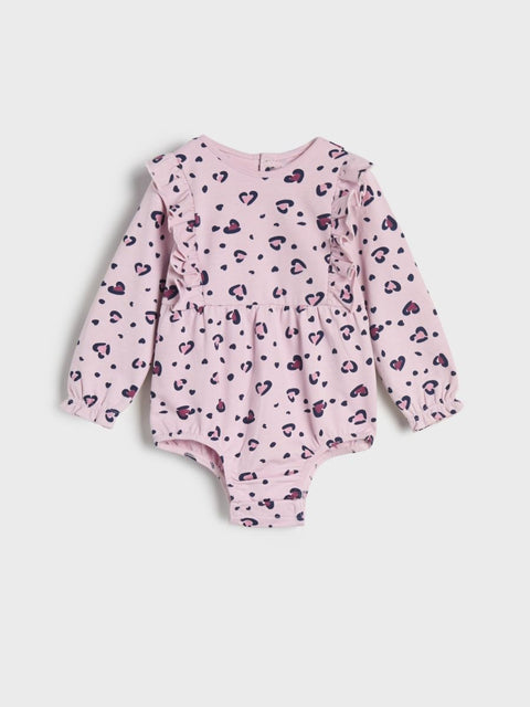 Sinsay Baby Girl's Pink Animal Print Bodysuit | Sinsay In Lebanon