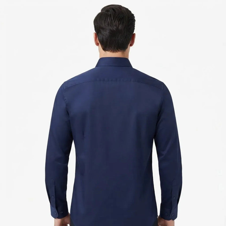Club Room Men's Navy Long-Sleeve Traveler Shirt
