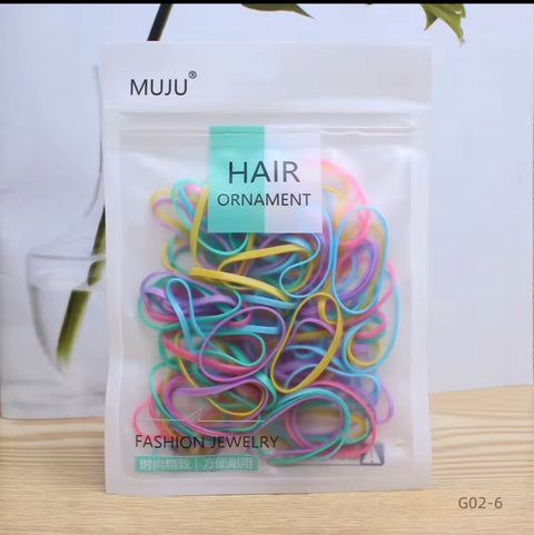Muju 100 pcs Small Color Rubber Band Bag |Muju In Lebanon