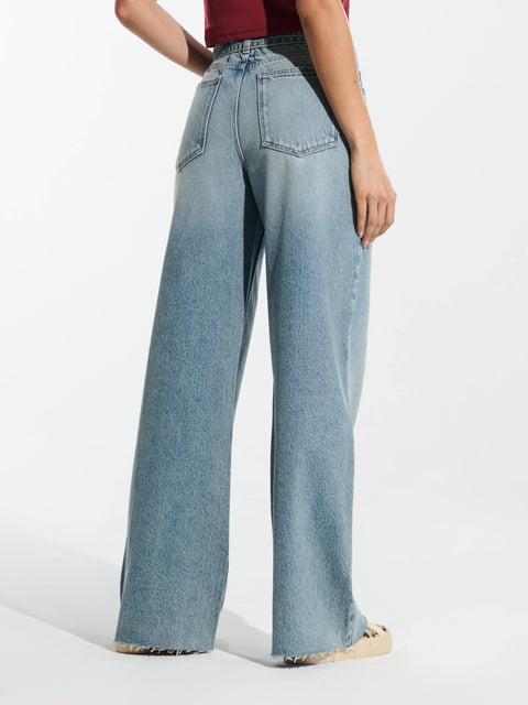 Sinsay Women's Blue Wide Leg Jeans With Belt | Sinsay In Lebanon