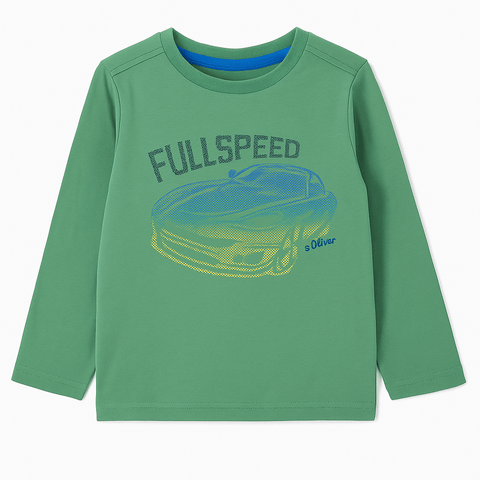 S.Oliver Boy's Green Long-Sleeve Blouse |S.Oliver in Lebanon