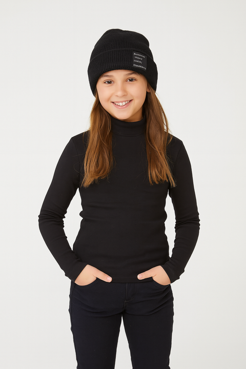 Terranova Girl's Black Long-Sleeve Blouse |Terranova in Lebanon