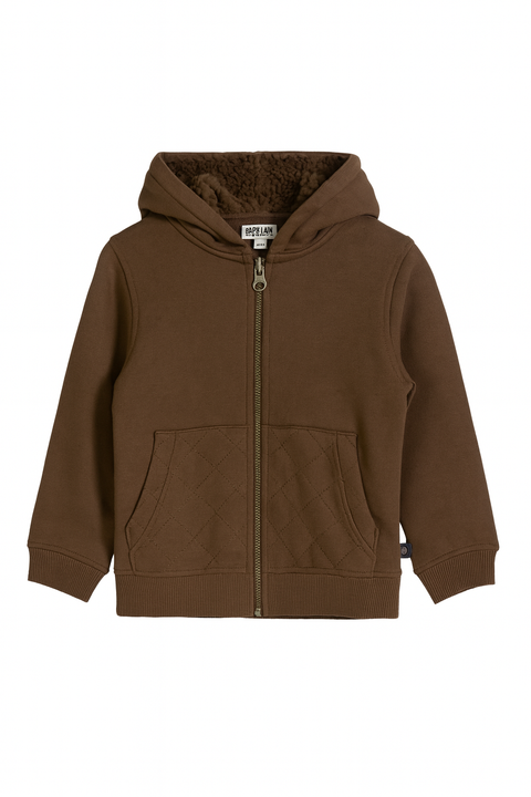 POMPdeLUX Girl's Brown Zippered Jacket  |POMPdeLUX in Lebanon