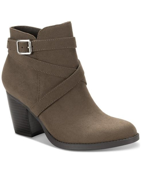 Zetaa Womens Faux Leather Buckle Ankle Boots