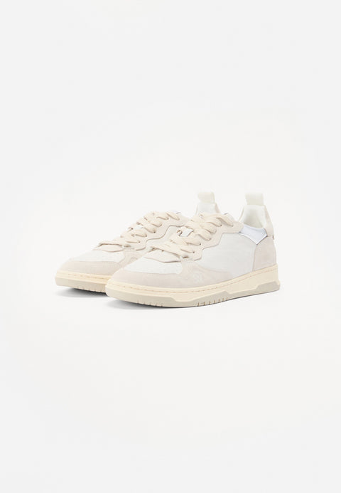 White sneakers on a white background