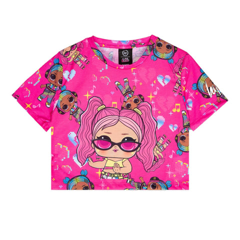 Hype Girls Bae Wheels LOL Surprise Crop Pink T-Shirt UCJAH FE976 (shr)