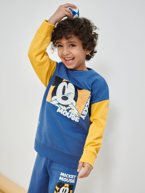 Sinsay Baby Boy's Navy & Yellow Mickey Mouse Blouse | Sinsay In Lebanon