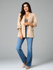 Sinsay Women's Beige Cuffed Hems Blazer | Sinsay In Lebanon