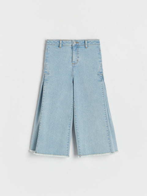 Reserved Girl's Light Blue Decorative Leg Culotte Jeans | Reserved In Lebanon
