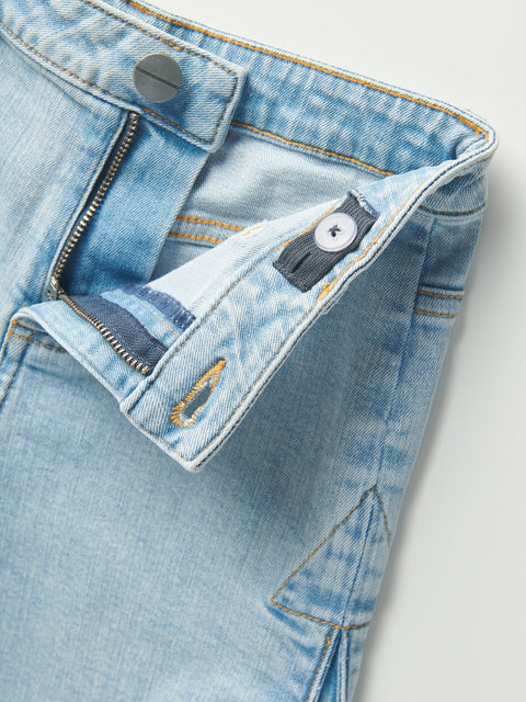 Reserved Girl's Light Blue Decorative Leg Culotte Jeans | Reserved In Lebanon