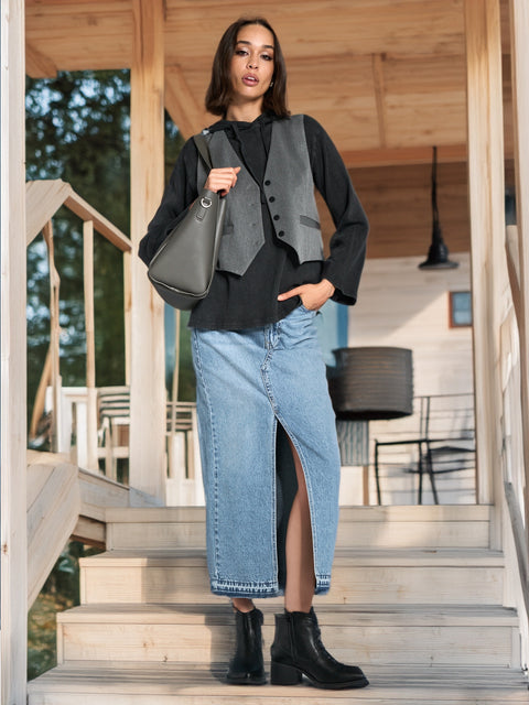 Sinsay Women's Gray Suit Vest|Sinsay In Lebanon