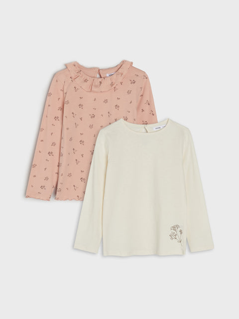 Sinsay Girl's Peach Long Sleeve Blouses 2 Pack | Sinsay In Lebanon
