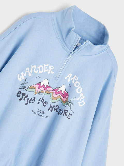 Sinsay Girl's Light Blue Sweatshirt | Sinsay In Lebanon