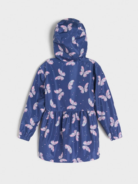 Sinsay Baby Girl's Navy Butterfly Printed Insulated Hooded Jacket | Sinsay In Lebanon