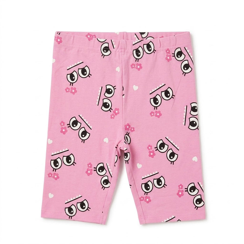 Sinsay Girl's Pink Graphic All Over Printed Short