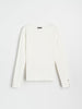 Sinsay women Off White ribbed blouse AYA