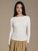 Sinsay women Off White ribbed blouse AYA