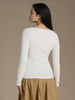 Sinsay women Off White ribbed blouse AYA