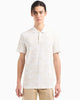 Armani Exchange Men's Off White Short Sleeve Slim Fit Polo T-Shirt  | Armani Exchange in Lebanon