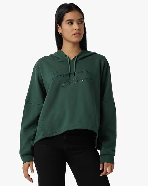 Emporio Armani Women's Dark Green Logo Printed 2 pcs Set|Emporio Armani In Lebanon
