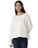 Emporio Armani Women's White Regular Fit Cotton Sweatshirt|Emporio Armani In Lebanon