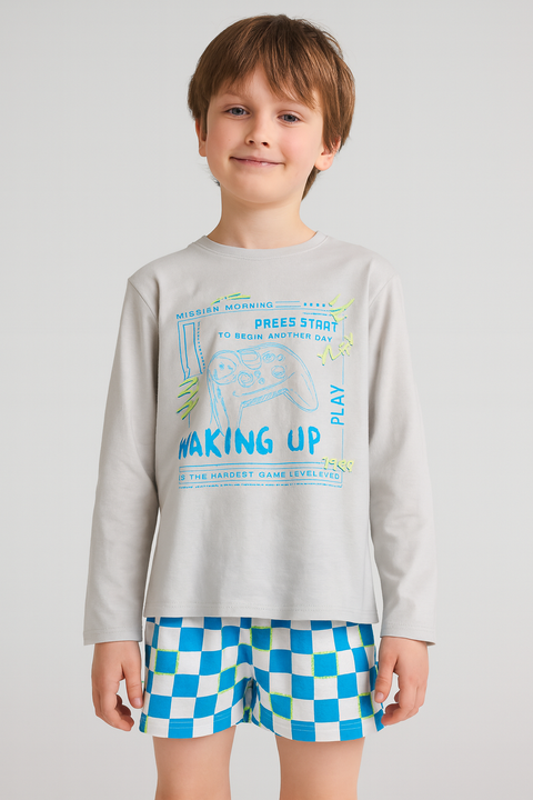 Sinsay Boy's Gray Printed Pajamas | Sinsay In Lebanon