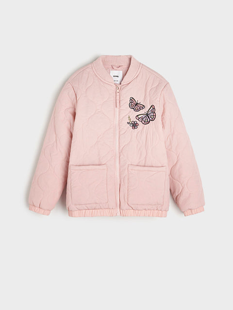 Sinsay Girl's Baby Pink Zip Up Jacket | Sinsay In Lebanon