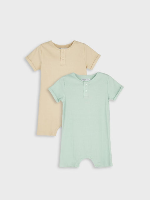 Sinsay Baby Boy's Beige & Green Romper Set Of 2 pcs  |Sinsay In Lebanon