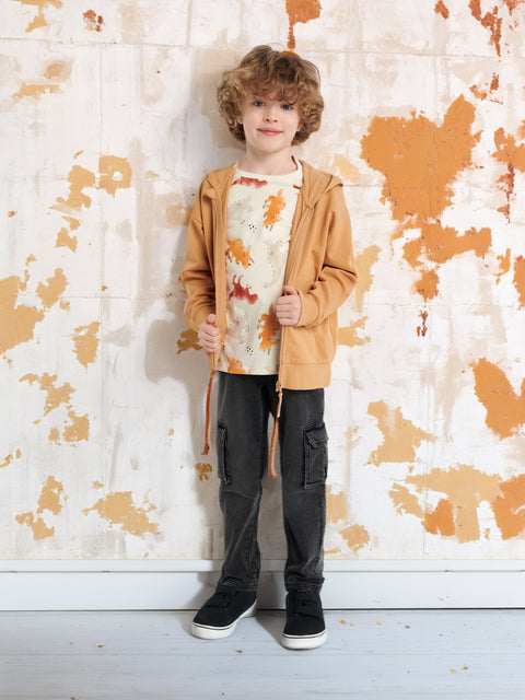 Sinsay Boy's Peach Zip Up Hooded Jacket | Sinsay In Lebanon