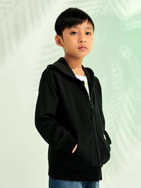 Sinsay Baby Boy's Black Zip Up Hooded Jacket|Sinsay In Lebanon