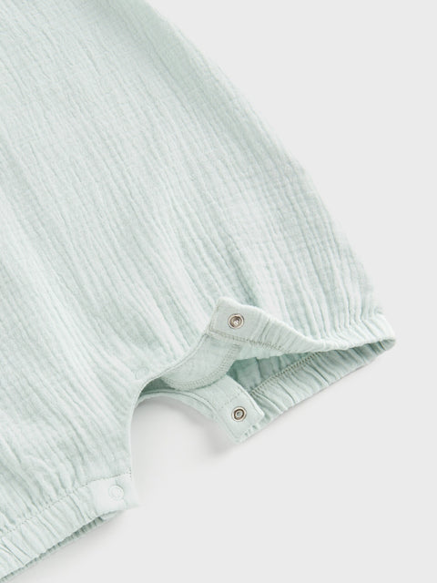 Sinsay Baby Girl's Pale Turquoise Cotton Romper | Sinsay In Lebanon