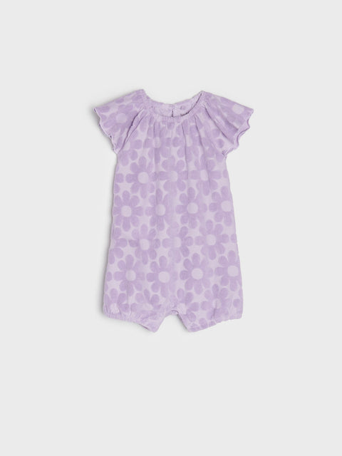 Sinsay Baby Girl's Purple Floral Romper | Sinsay In Lebanon