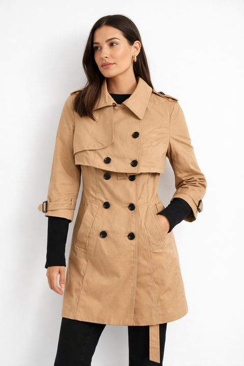Only Women's Beige 2 pcs Set Trench Coat |Only In Lebanon