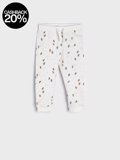 White leggings with small pattern on a white background
