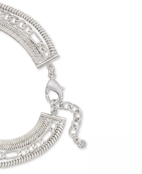 On 34th Women's Silver Multi-Row Bracelet, 7" + 1" Extender Bracelet | On 34th In Lebanon