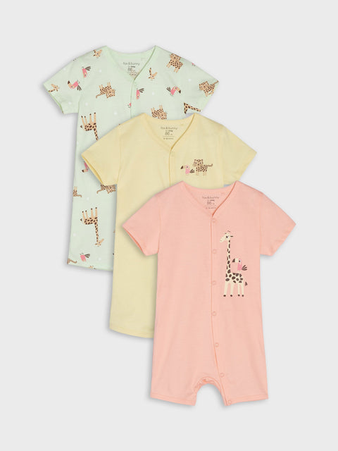 Sinsay Baby Girl's Multi Color Rompers 3-pack | Sinsay In Lebanon