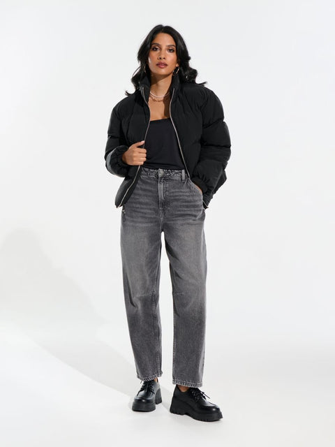 Sinsay Women's Dark Gray High Waist Jeans | Sinsay In Lebanon