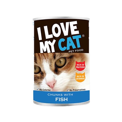 I Love My Cat Fish Chunks Cats Food 415g