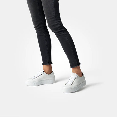 Paul Green Women's White Bixby Sneaker | Paul Green In Lebanon